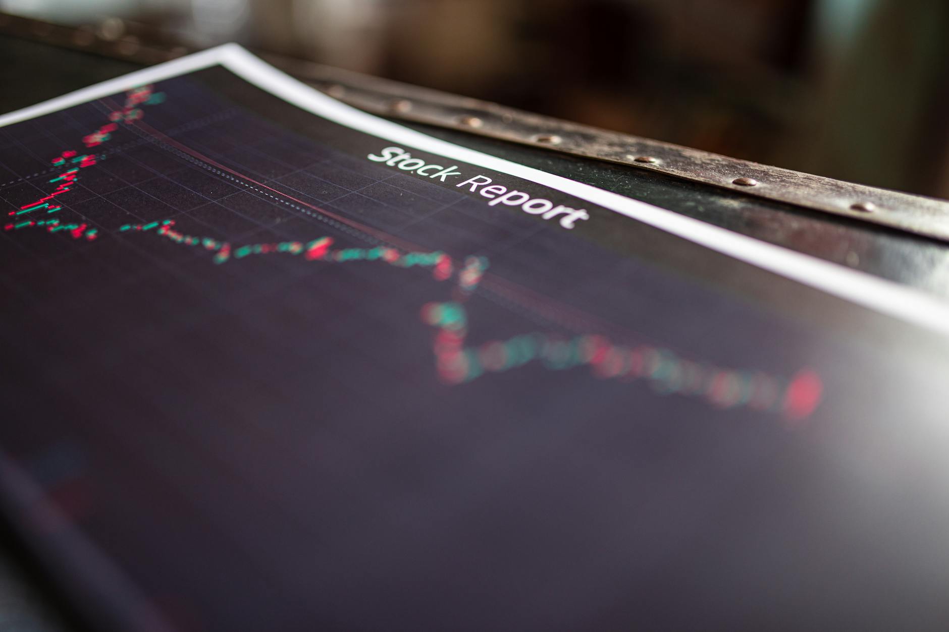Financial chart showing market volatility and stock price movements over time