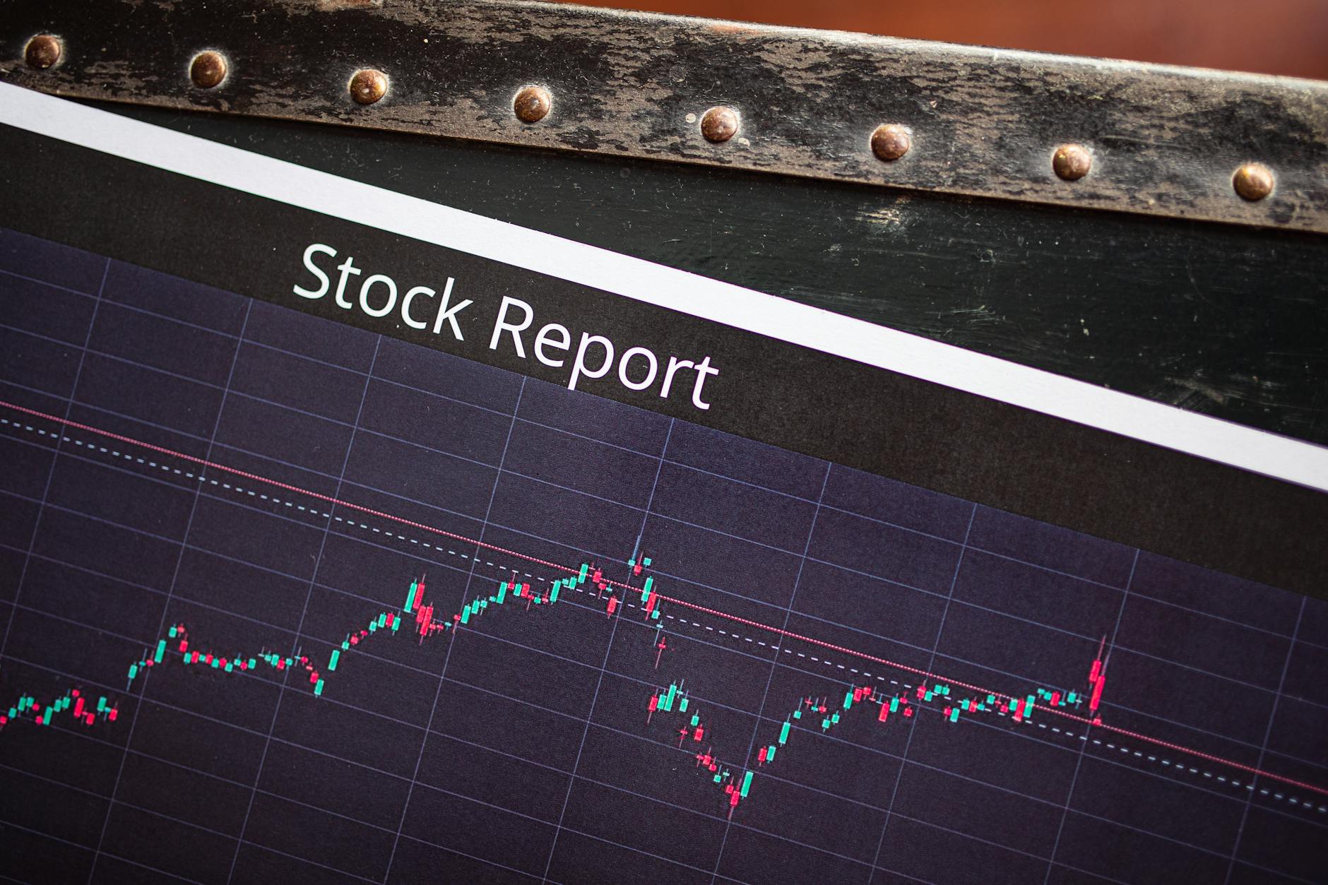 Stock market trading floor showing financial markets and investment activity in defense sector