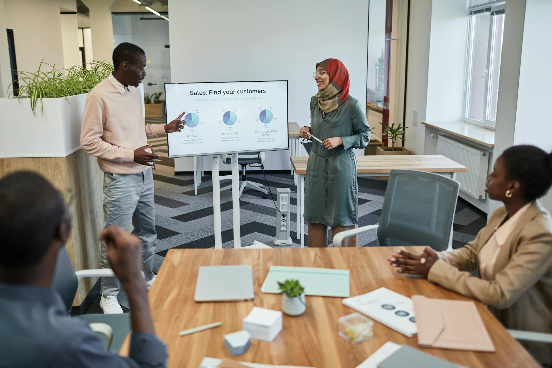 Professional business presentation about social media platform revenue strategies and financial content