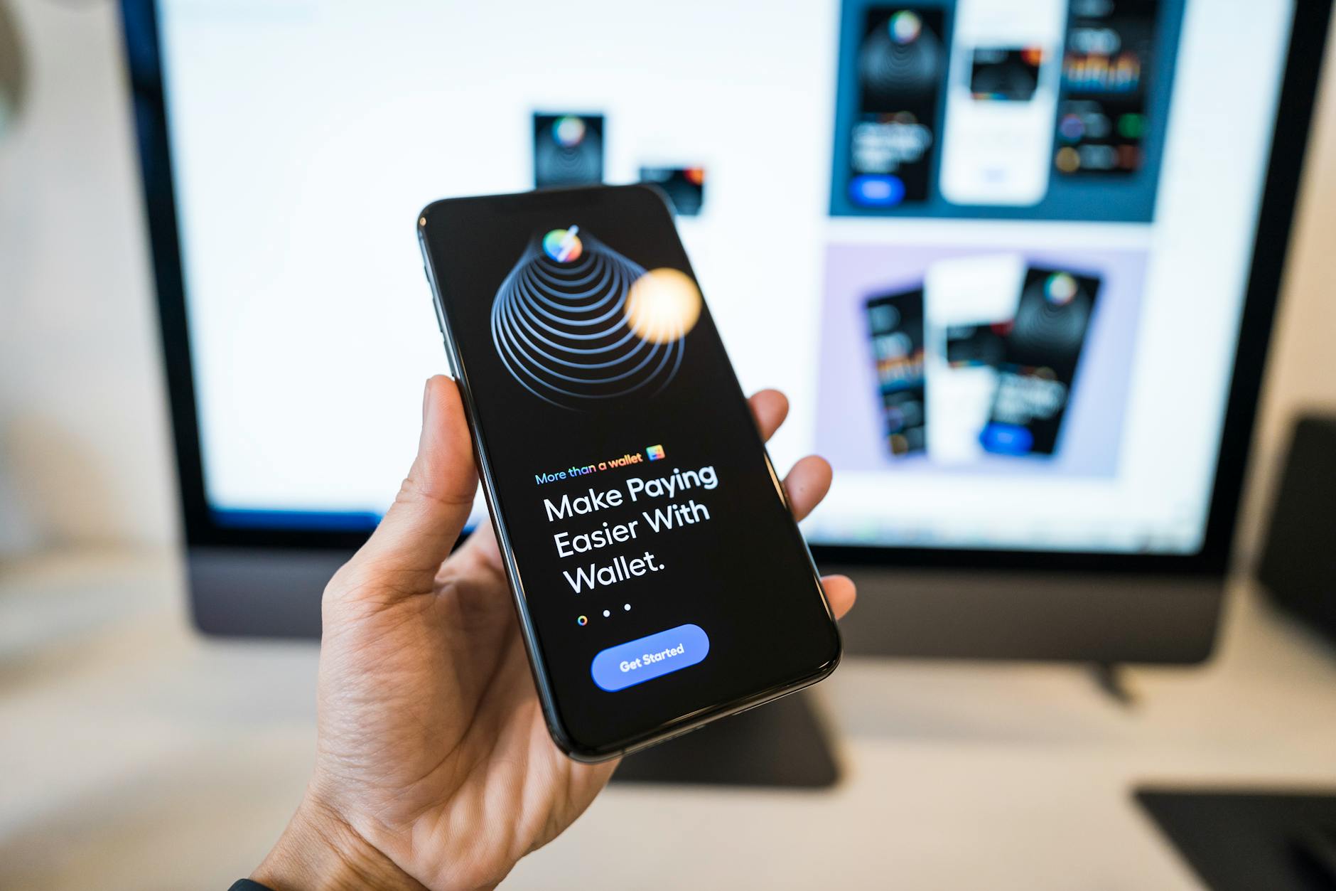 Smartphone displaying banking application interface for digital financial management