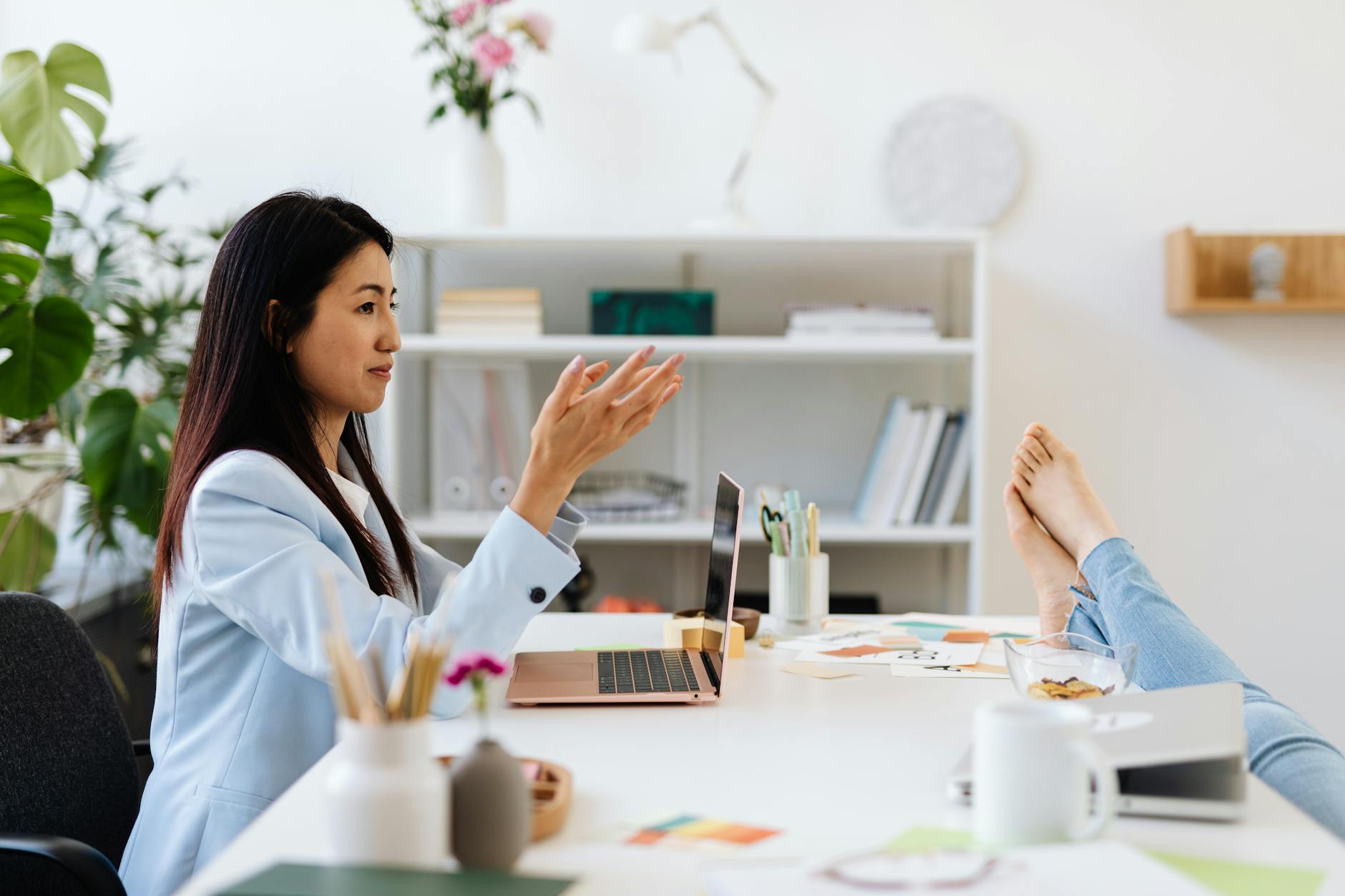 Refreshed business professional returning to work after extended sabbatical leave