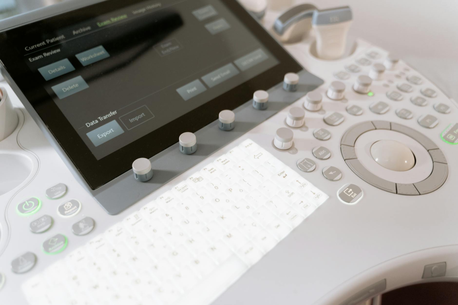 Modern medical devices and technology equipment in clinical setting