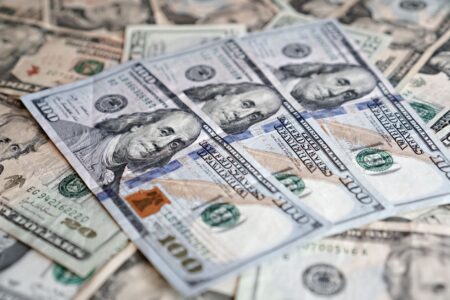 Close-up of U.S. Treasury bond certificates representing government debt instruments