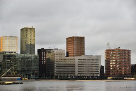 European financial district skyline representing sovereign wealth fund activity in credit markets