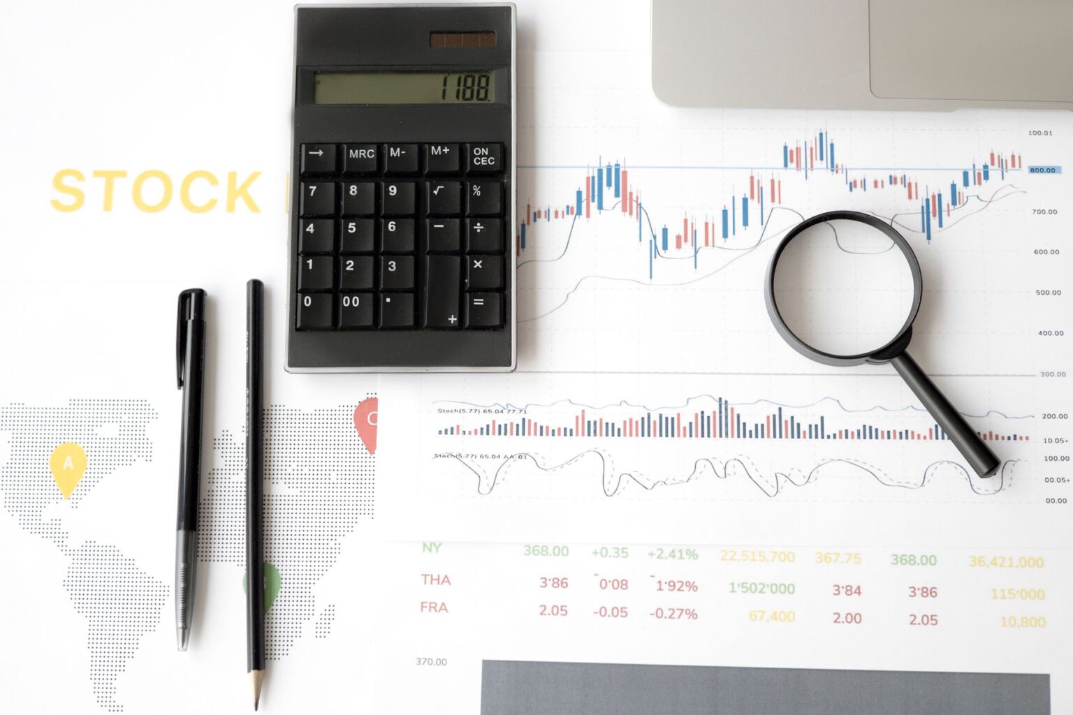 Close-up of financial market charts showing credit spread data on a trading screen