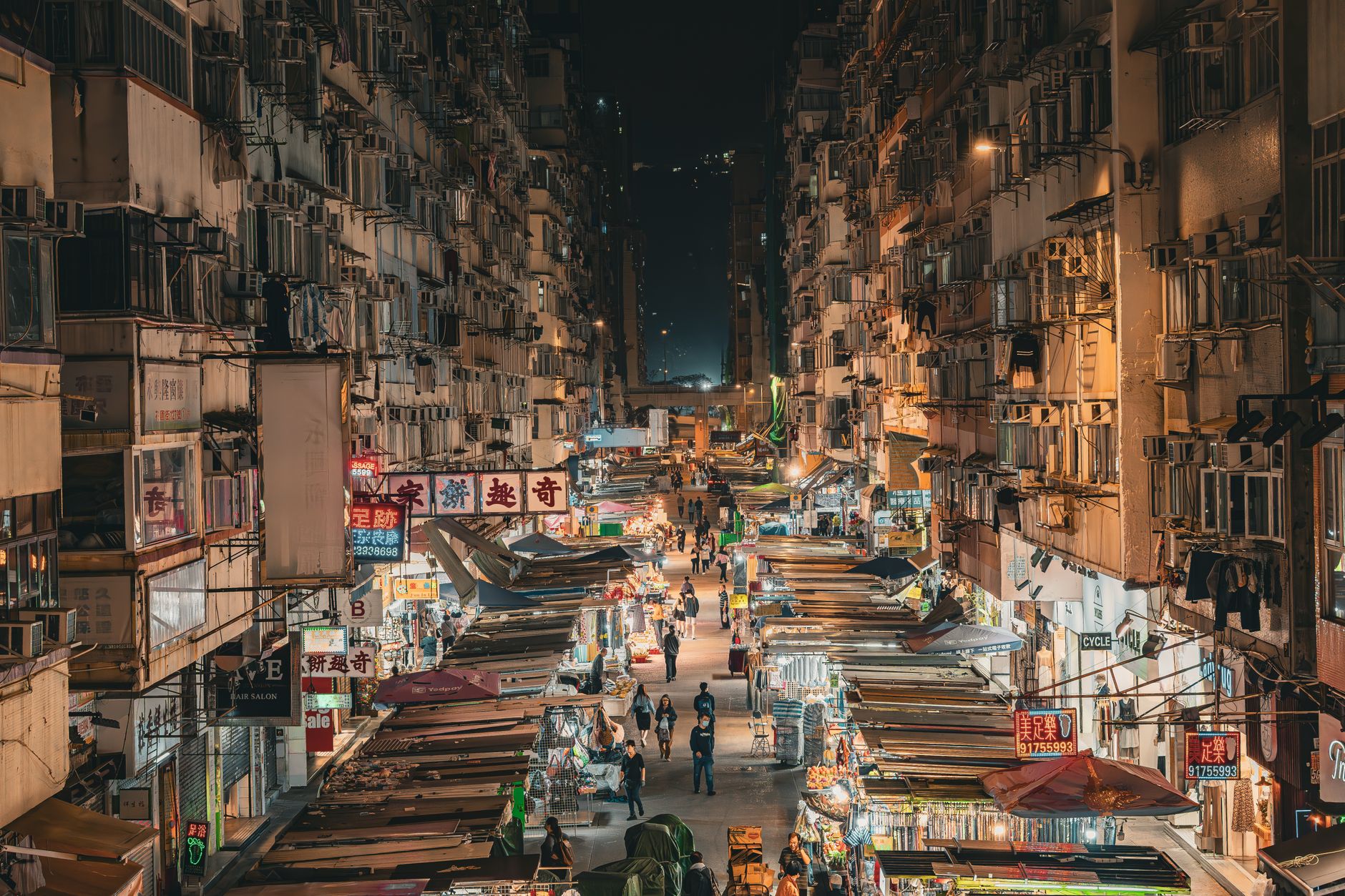 Aerial view of a dense urban financial district in an emerging economy