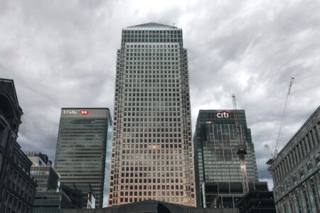 Exterior of a large bank building representing financial institutions issuing subordinated debt