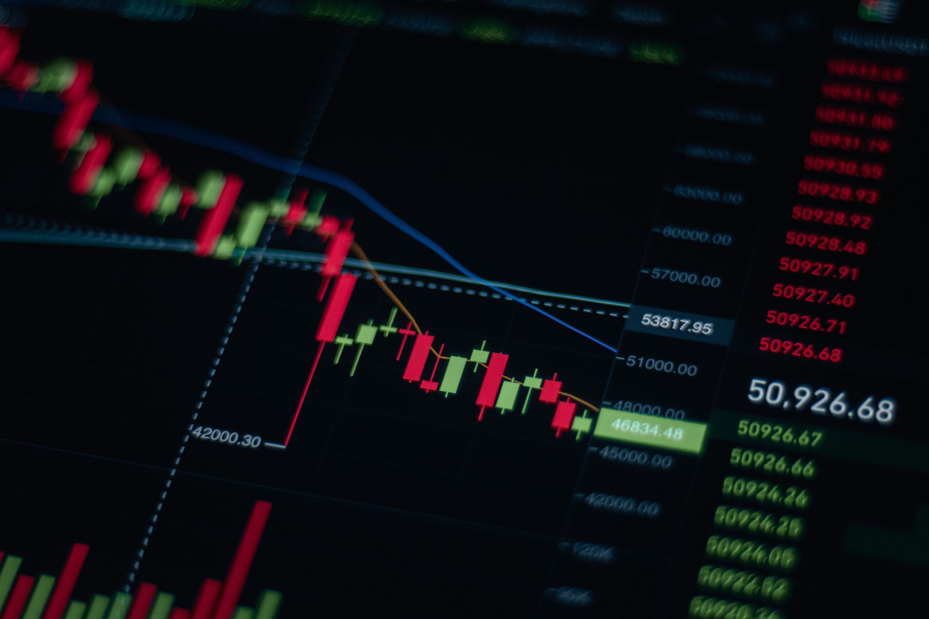 Financial market data displayed on trading screens showing bond yields and price movements