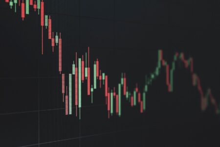 Stock market screen showing falling equity prices representing margin call pressure