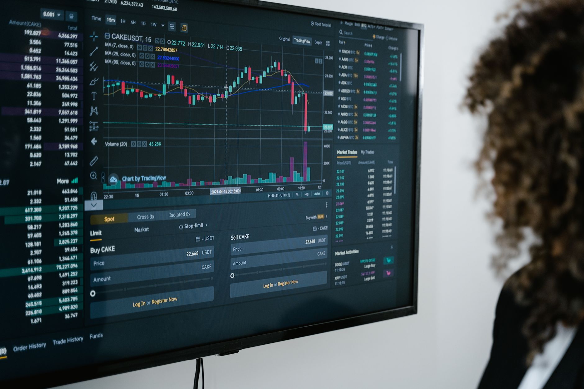 Traders monitoring screens on a busy institutional trading floor