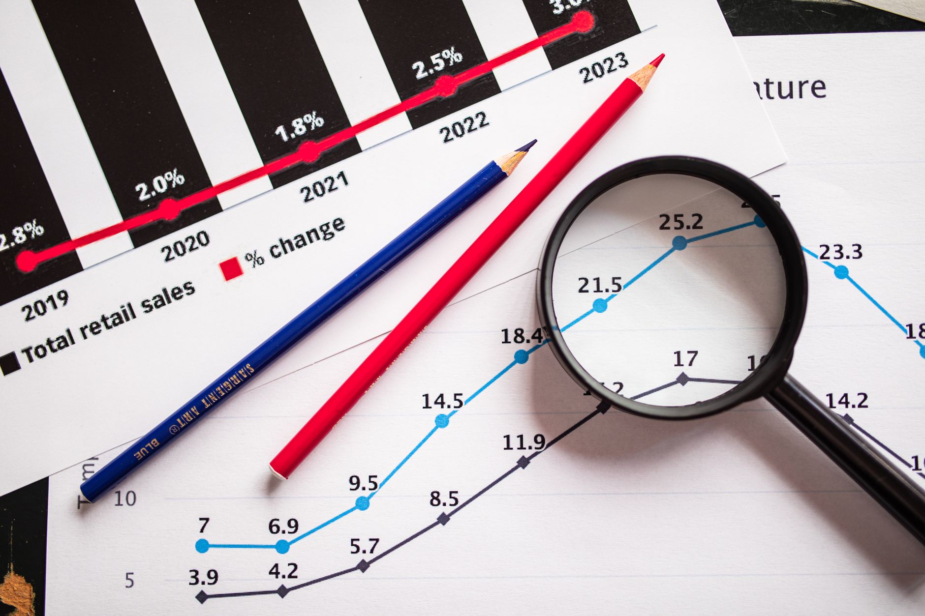 Analyst reviewing diverging credit spread charts on a trading desk